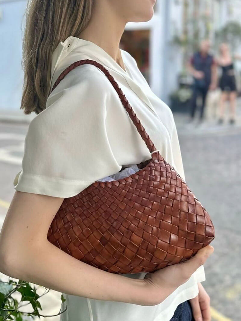 Borsa Tracolla Donna Design Intrecciato