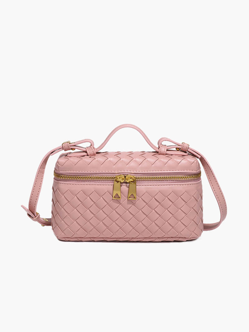 Borsa Tracolla Donna in Ecopelle Intrecciata Compatta