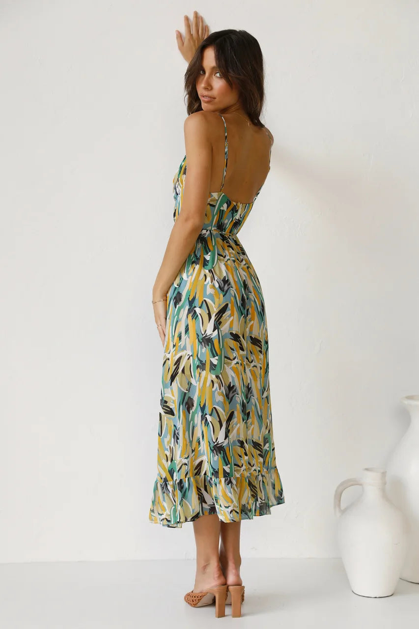 Stella | Abito Midi Donna Floreale con Spalline Sottili 7