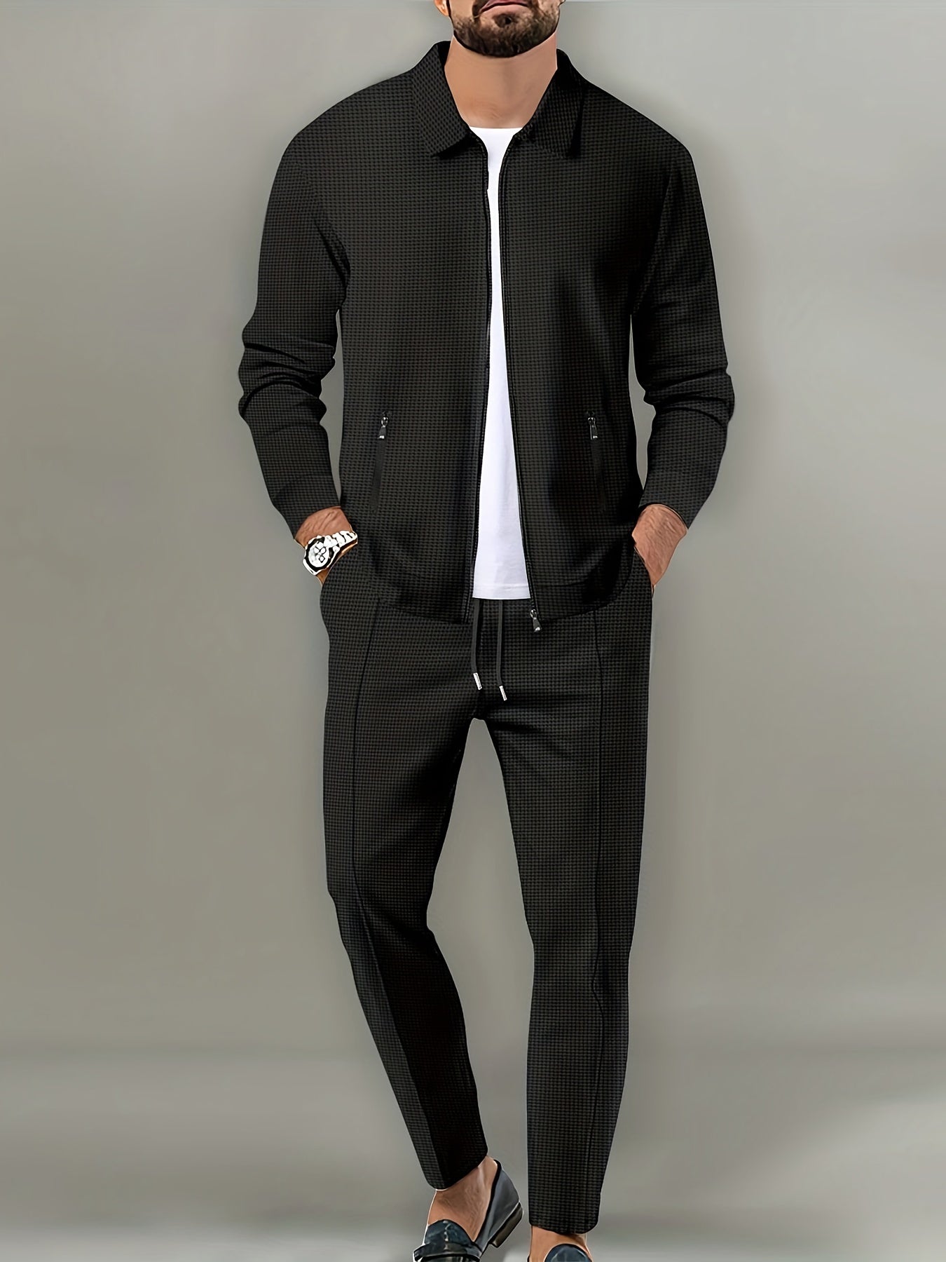 Tuta Sportiva Uomo con Zip Vestibilità Comoda