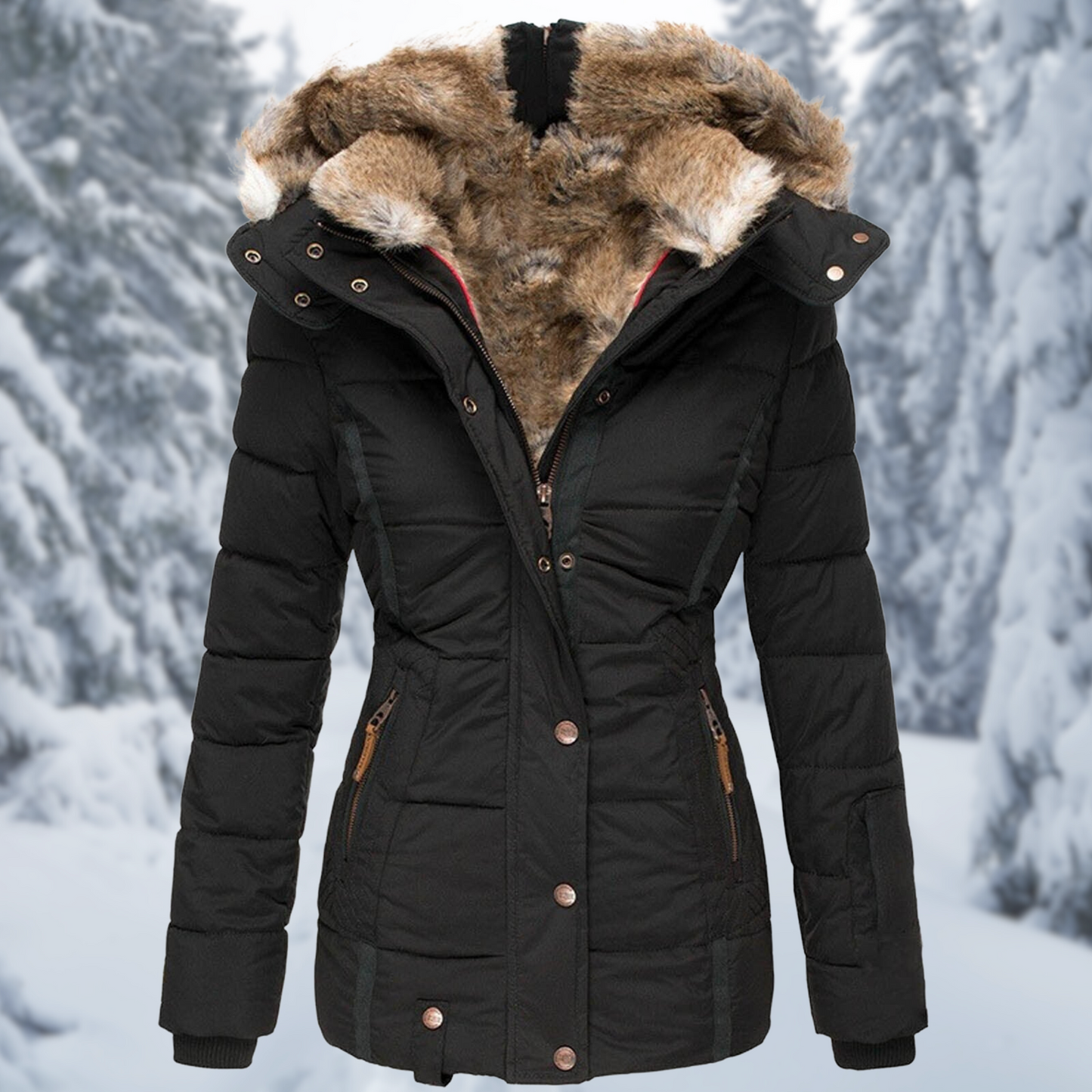 Giacca Invernale Donna Elegante Calda