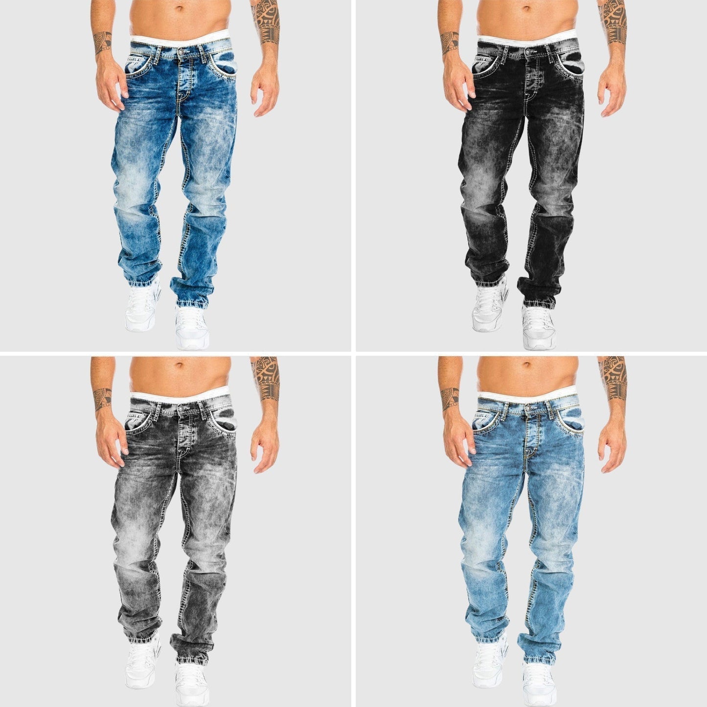 Jeans Uomo Taglio Largo Vestibilità Comoda