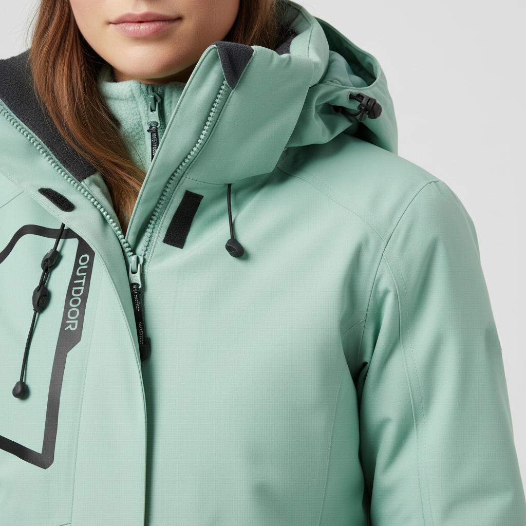 Completo Sci Donna Giacca con Cappuccio e Pantaloni Abbinati