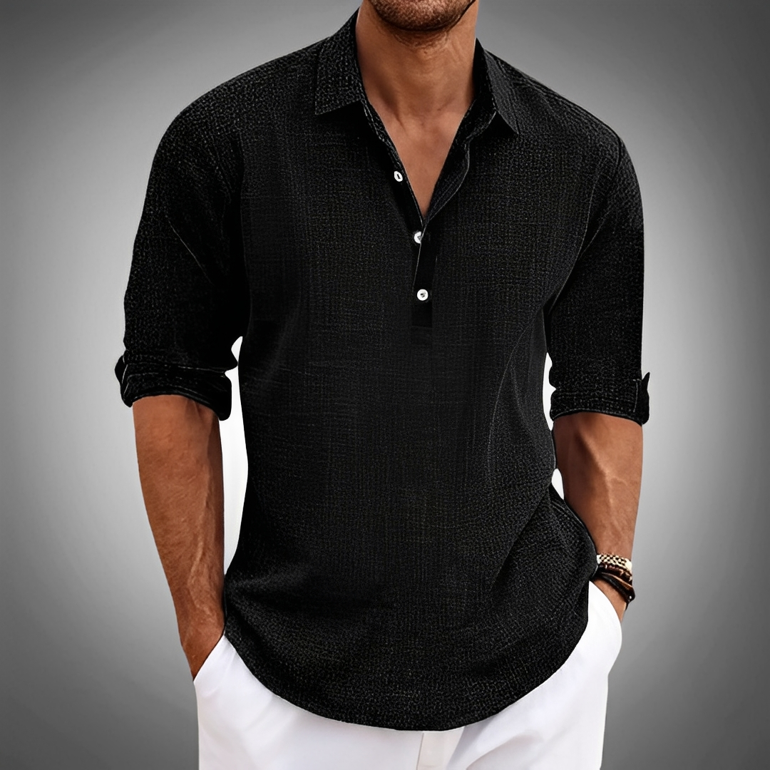 Camicia Uomo Classica Estiva Manica Lunga