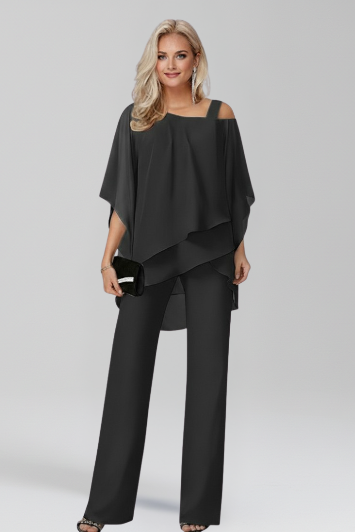 Tuta Donna Fluida Wide Leg Spalle Scoperte