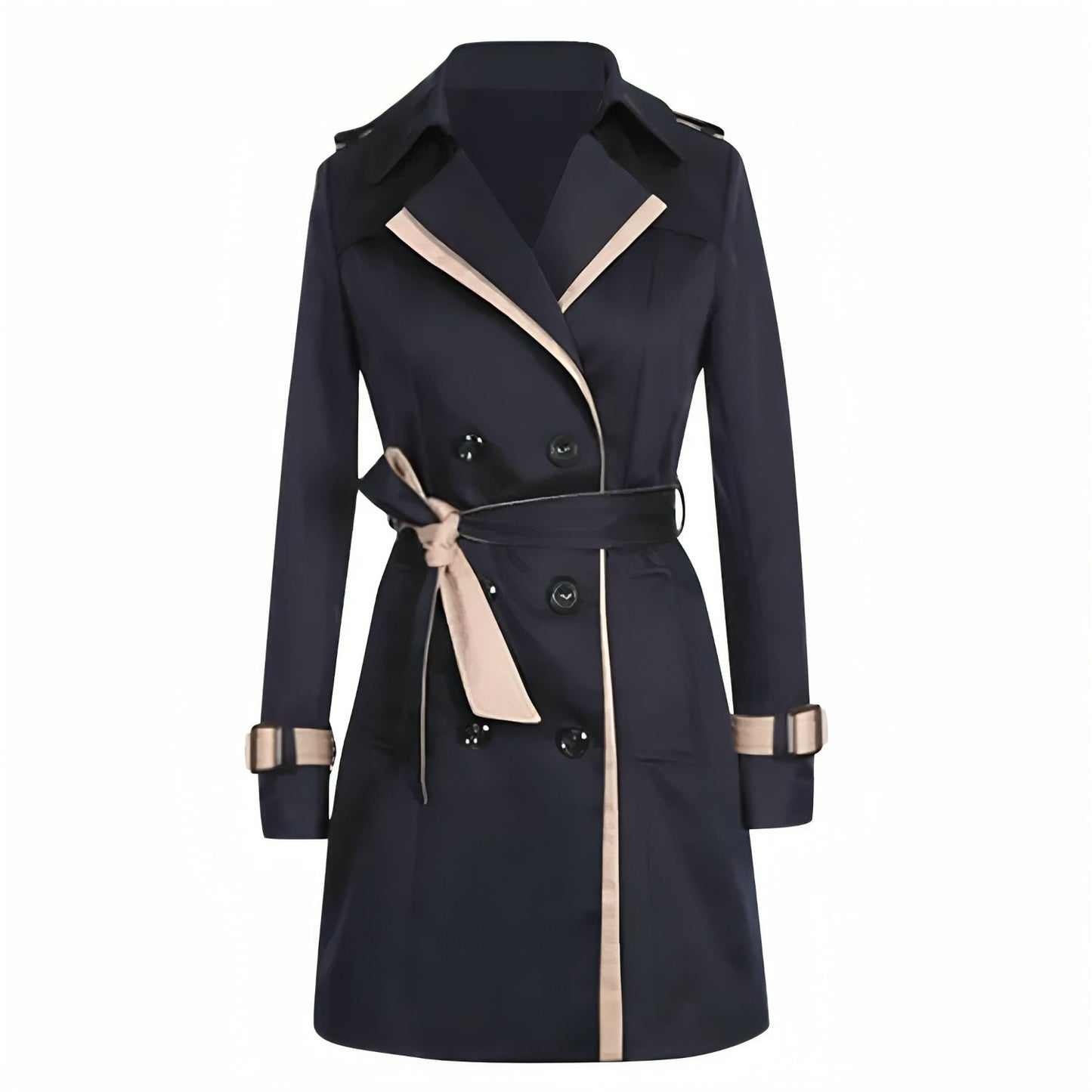 Trenchcoat Donna Tessuto Leggero Vestibilità Classica Autunnale