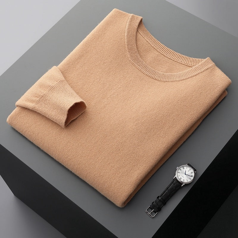 Zelara | Pullover In Maglia Ampia Scollo Tondo Giallo cammello
