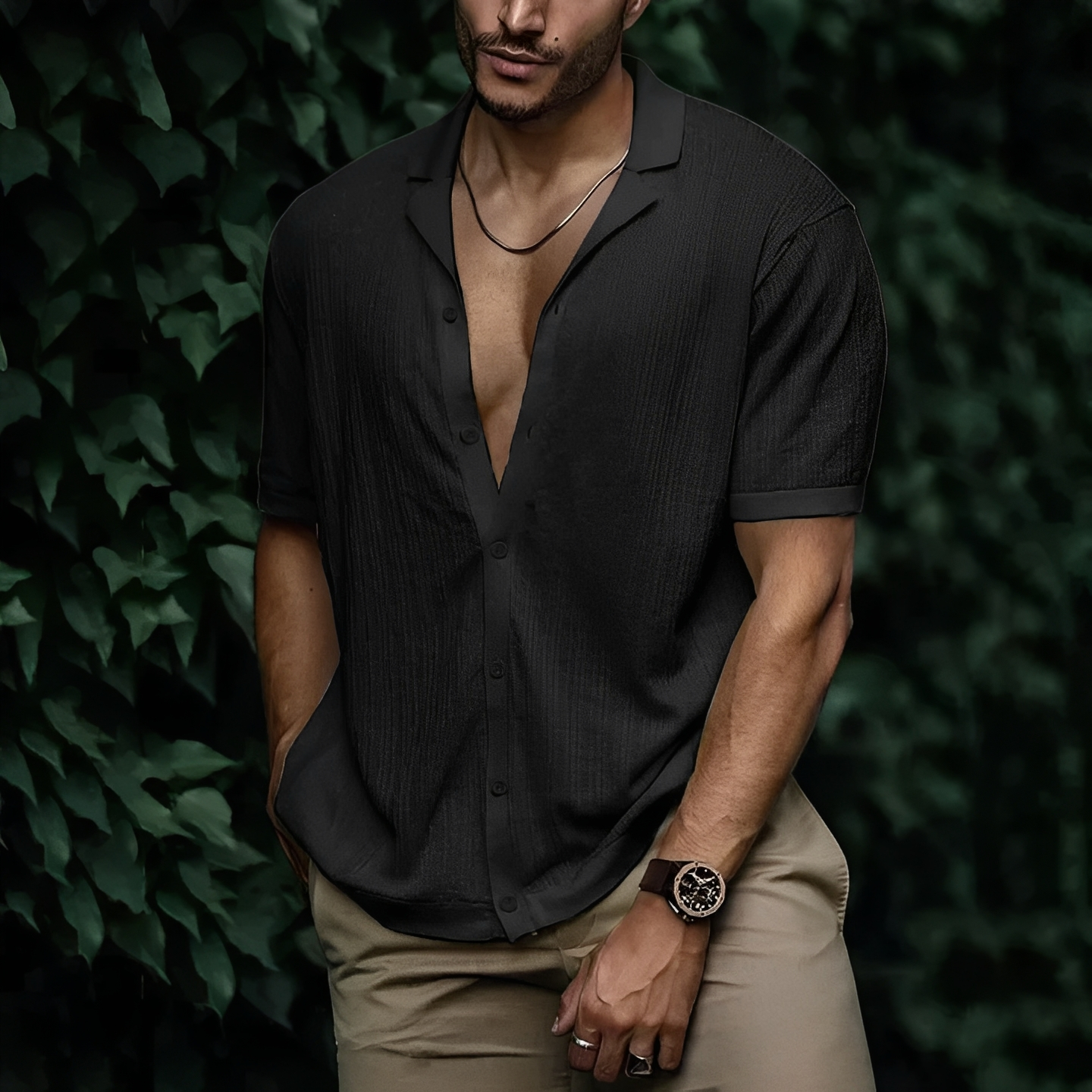 Camicia Uomo Estiva Elegante Taglio Classico