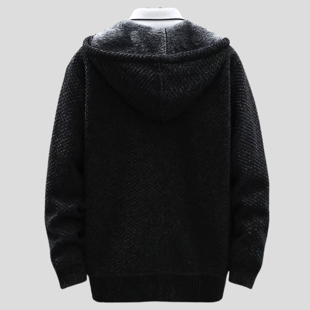 Felpa Uomo con Cappuccio in Maglia Regular Fit