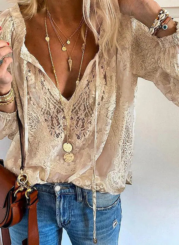 Camicia Donna Scollo Spacco Vestibilità Larga