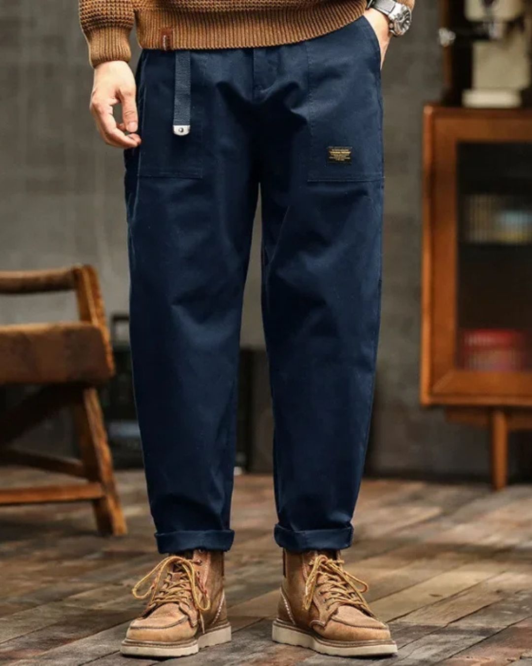 Pantaloni Cargo Uomo con Tasche Utility e Inserti Funzionali