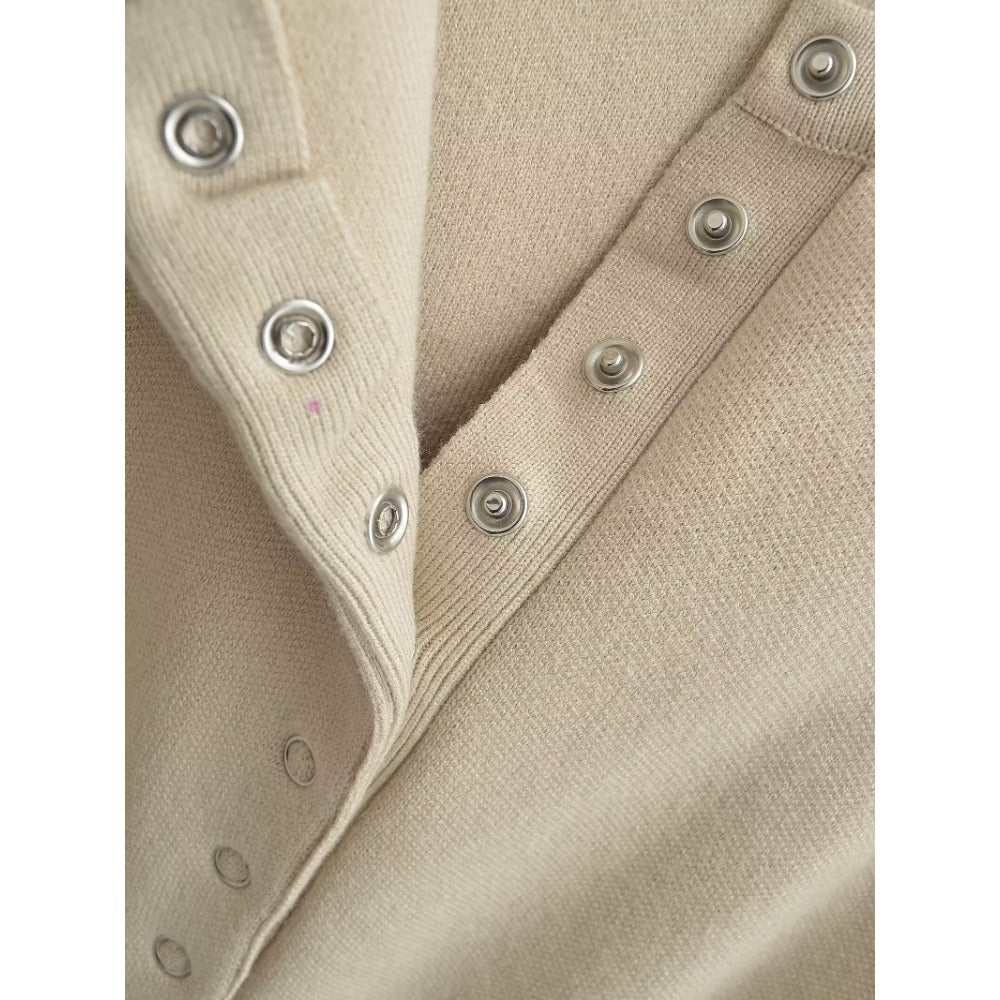 Cardigan Donna con Bottoni e Maniche Lunghe in Maglia