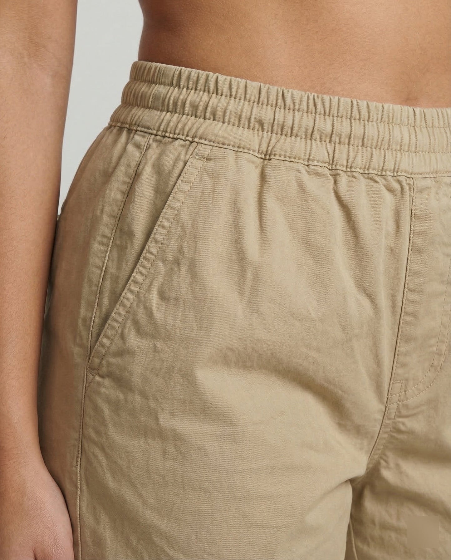 Pantaloni Chino Donna Cotone Vestibilità Jogging
