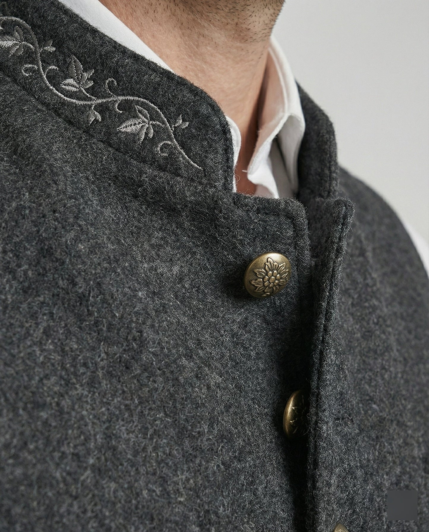 Gilet Uomo Trachten Classico Vestibilità Regolare