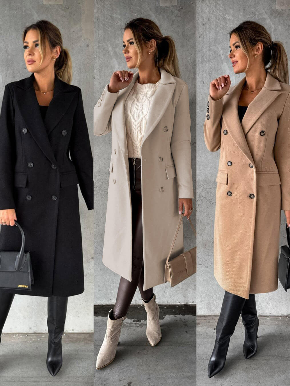 Cappotto Uomo Invernale Taglio Classico Con Bottoni