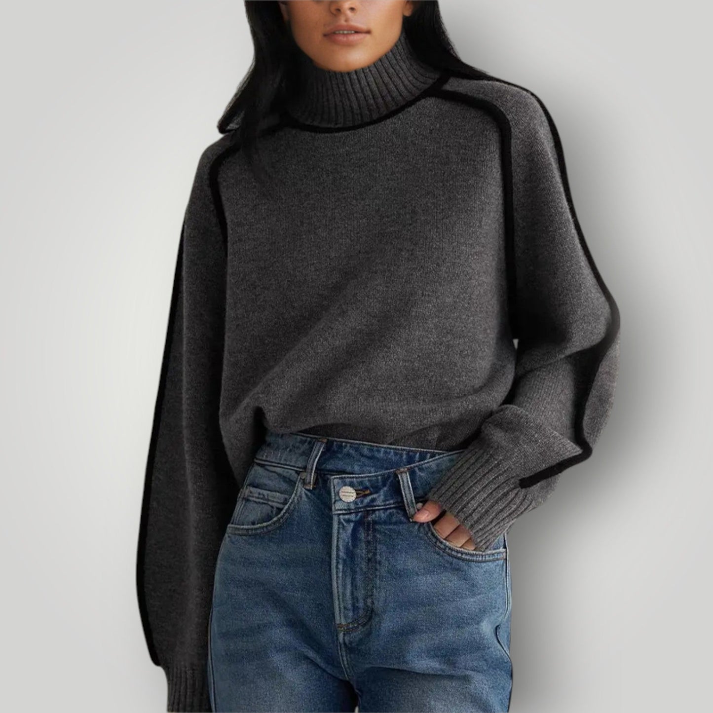 Maglione Donna Collo Alto Morbido e Caldo Invernale