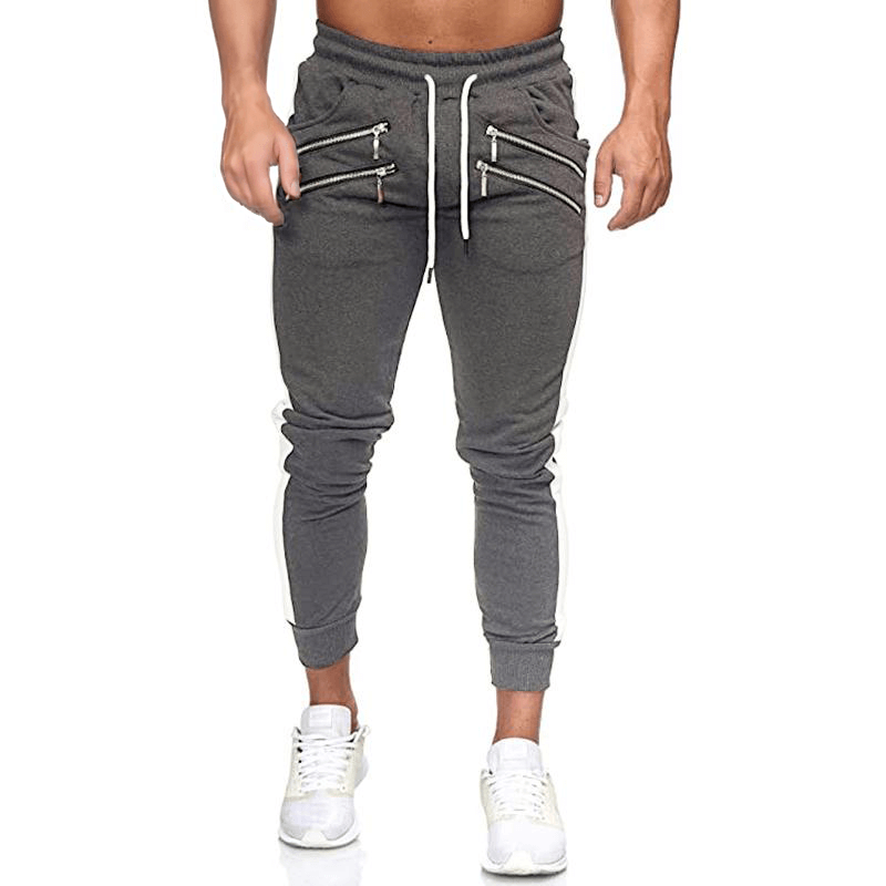 Pantaloni Jogging Uomo con Tasche con Zip Comodi