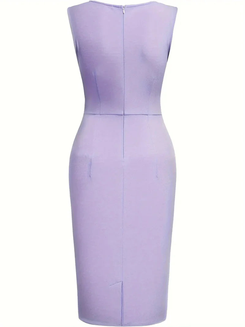 Abito Bodycon Donna Senza Maniche Elegante Classico