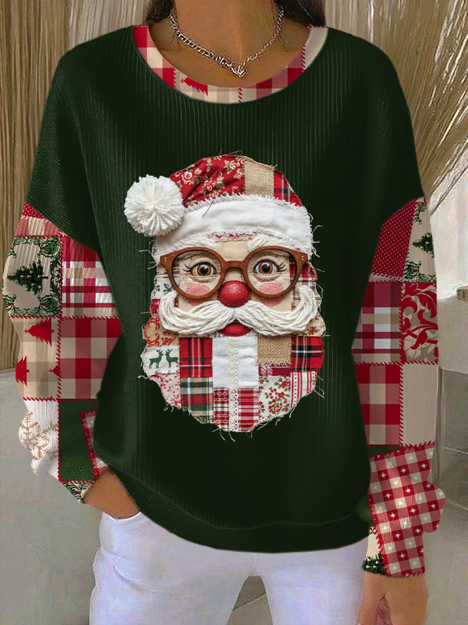 Maglione Natale Uomo con Motivo Babbo Natale Regular Fit