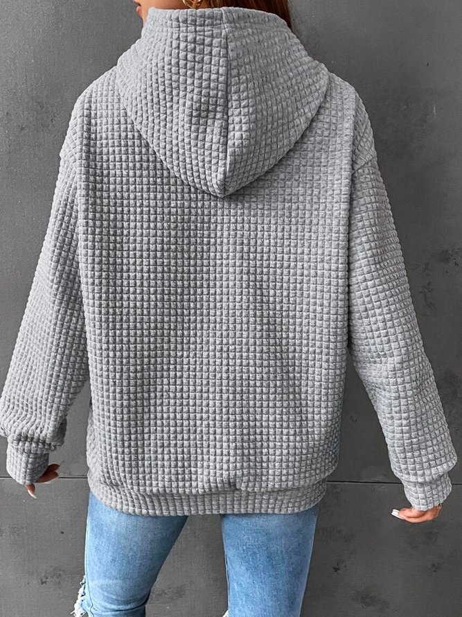 Felpa Donna in Maglia a Nido dApe Comoda Casual
