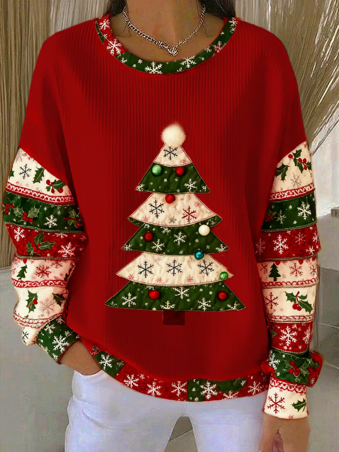 Maglione Uomo con Stampa Albero di Natale Regular Fit - Brentozzi