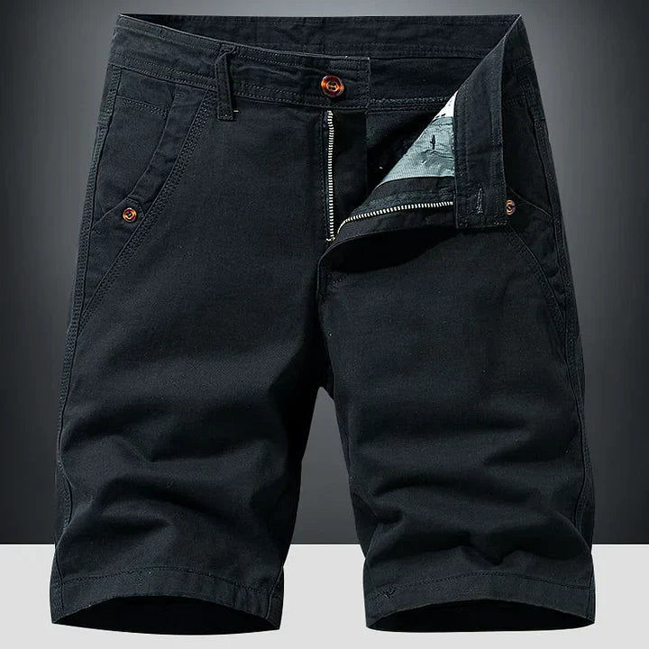 Bermuda Casual Uomo Chino Tessuto Classico Zip