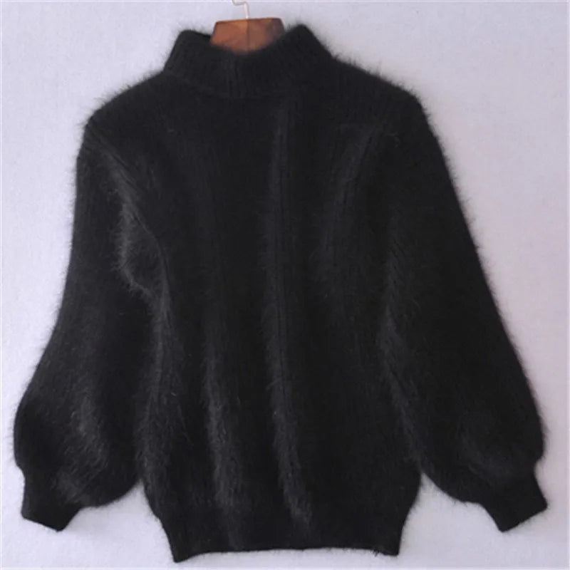 Maglione Donna a Collo Alto in Maglia Morbida