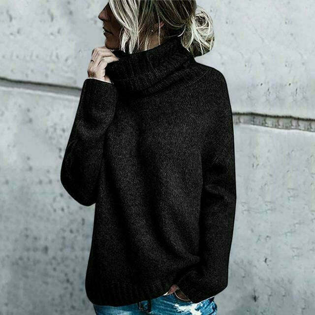 Maglione Donna Oversize in Maglia Girocollo Comodo Casual