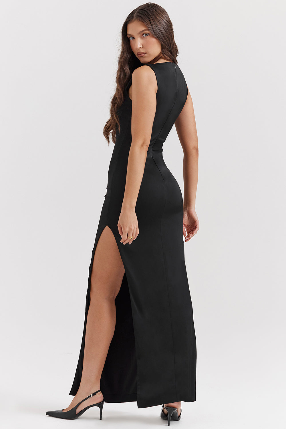 Abito Maxi Donna Svasato Lungo