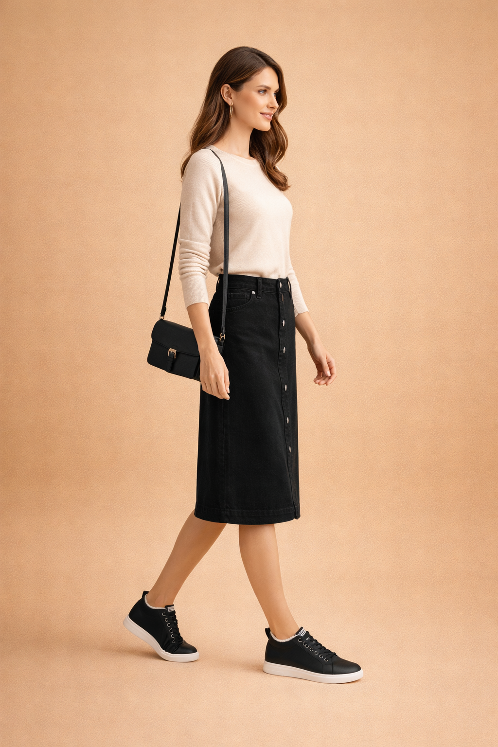 Sneakers Donna in Pelle Scamosciata con Lacci Comode