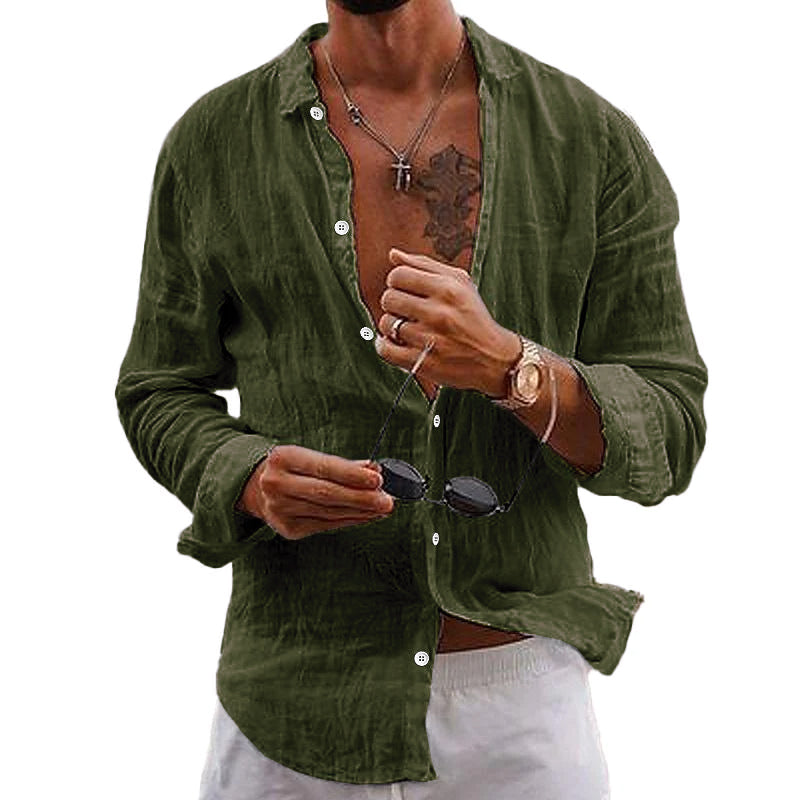 Camicia Uomo Relaxed Fit Tessuto Leggero Manica Corta