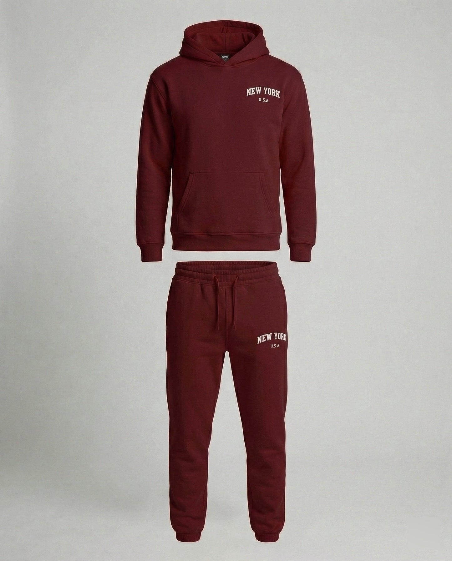 Tuta Jogging Uomo Felpa con Cappuccio Pantaloni Comodi