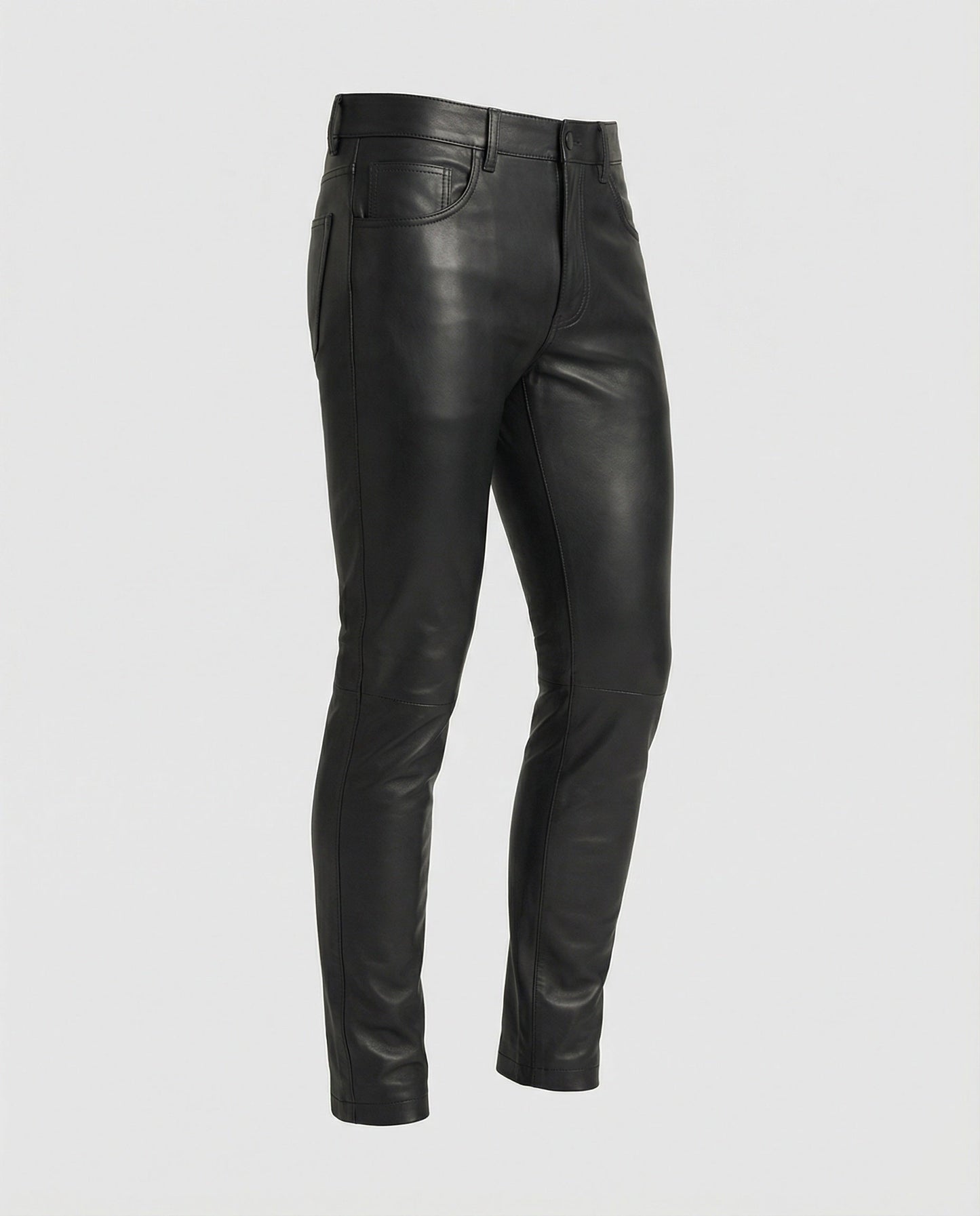 Pantaloni Uomo in Ecopelle Slim Fit