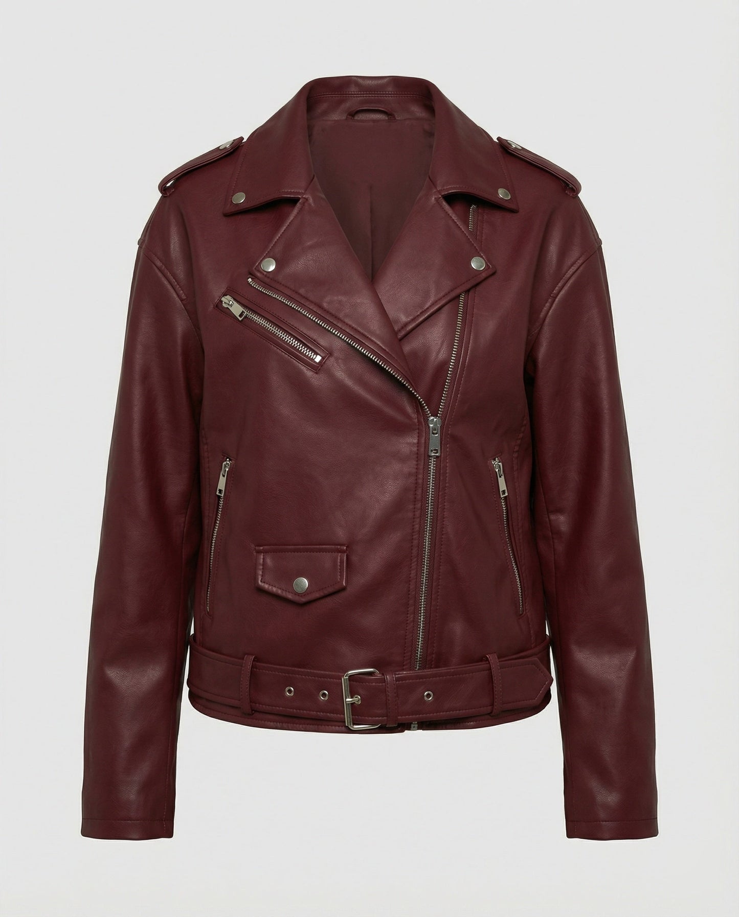 Giacca Biker Donna con Zip Dettagliata