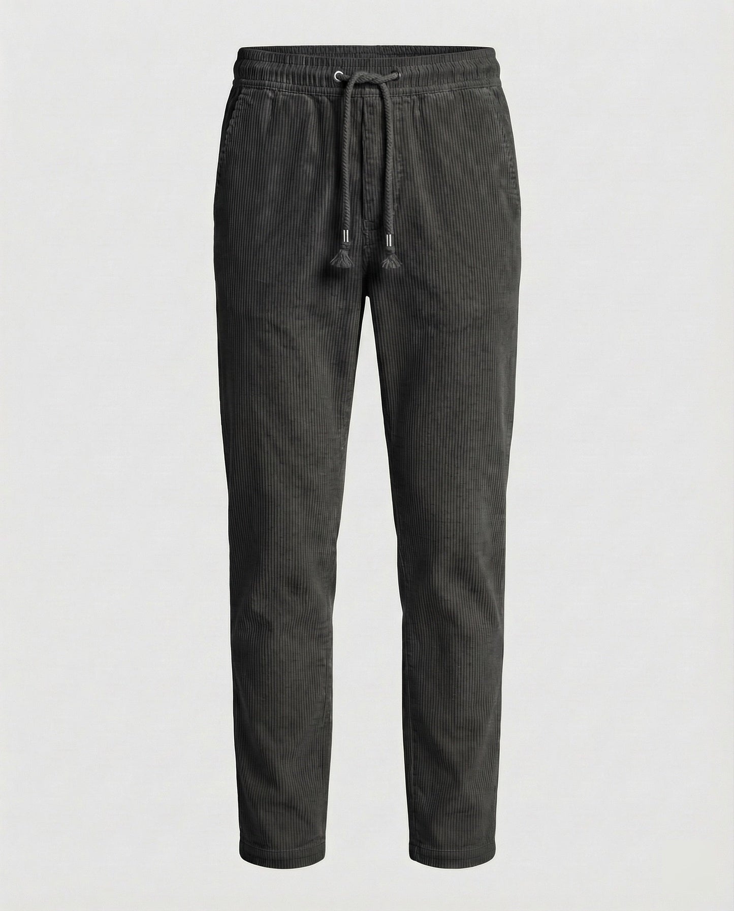 Pantaloni Uomo Velluto a Coste Vita Alta Taglio Largo