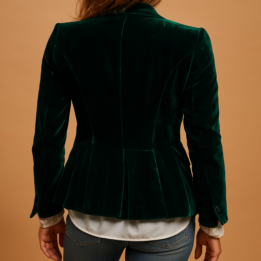 Blazer Donna Slim Fit con Rever e Tasche