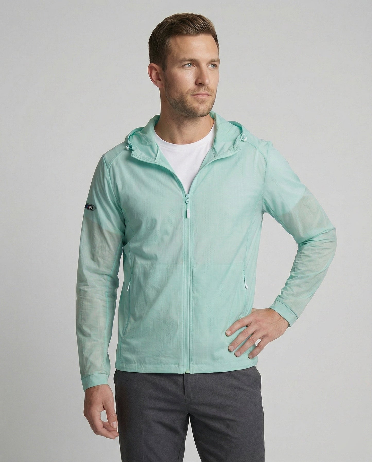 Giacca Leggera Uomo Traspirante con Zip