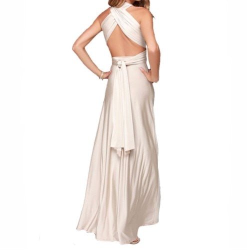 Abito Maxi Donna Svasato Elegante Cerimonia