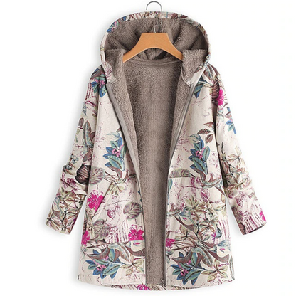 Giacca Donna Casual in Tessuto Morbido con Stampa Floreale