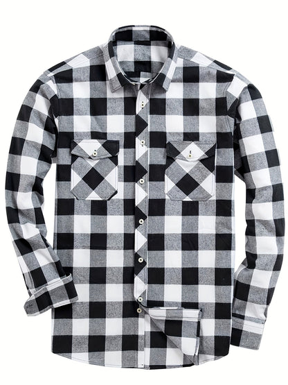Camicia Uomo Manica Lunga Fantasia Quadri - Brentozzi