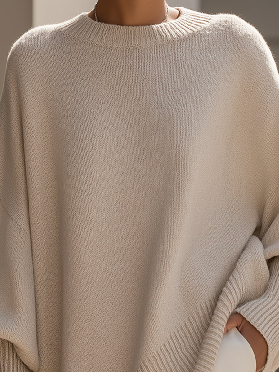 Maglione Donna Oversize Stile Casual Manica Corta