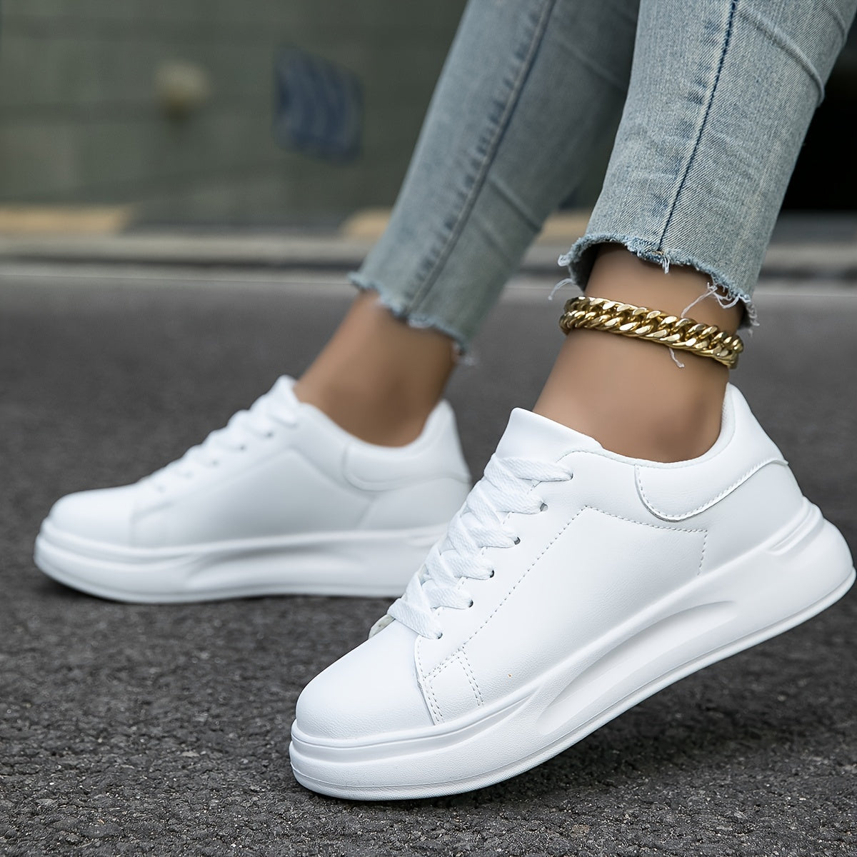 Sneakers Donna in Pelle Comode Stile Classico