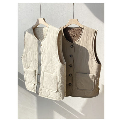 Giacca Donna Reversibile Trapuntata con Fodera in Pile