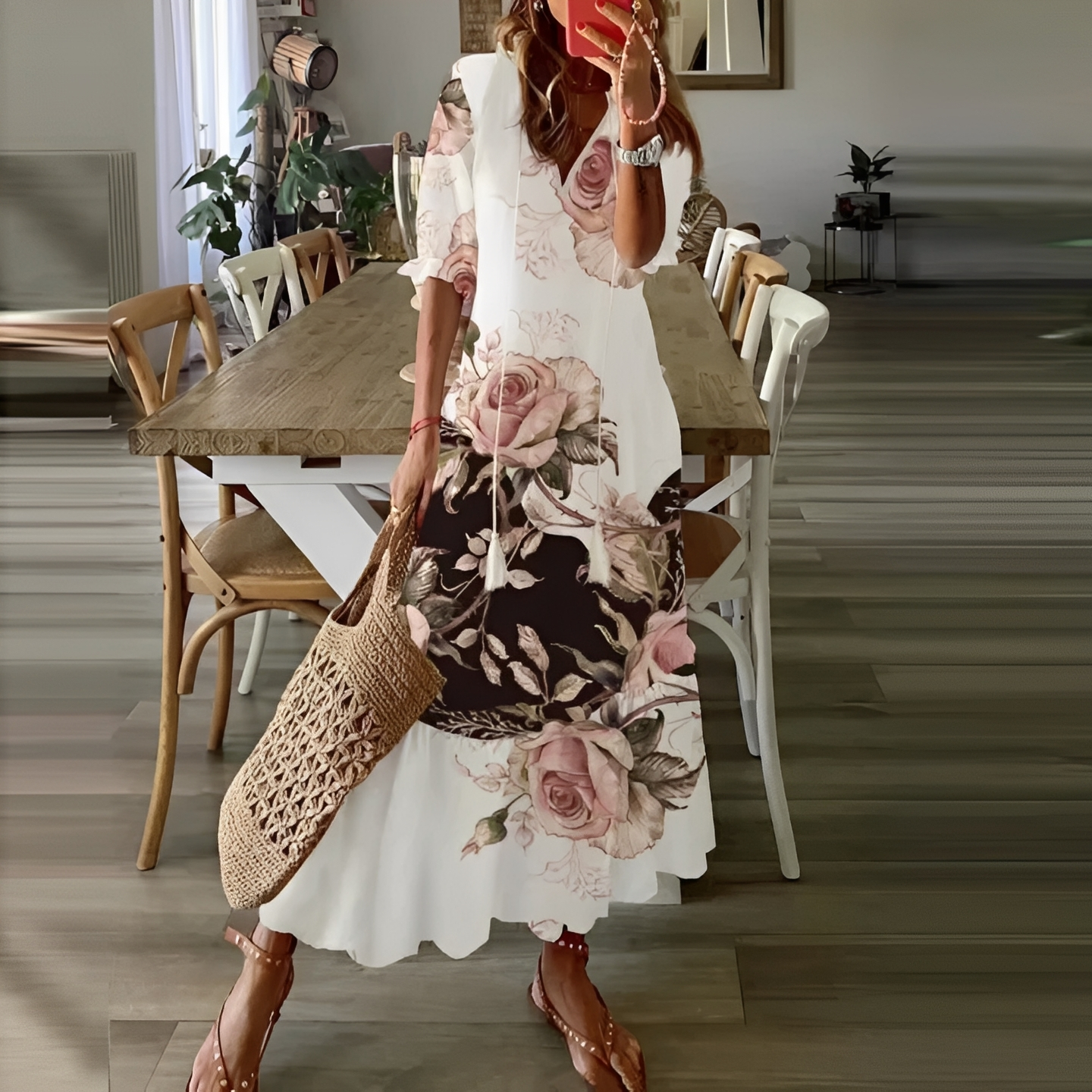 Abito Estivo Donna Stile Chic Vestibilità Leggera