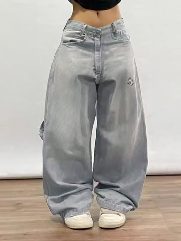 Jeans Uomo Stile Y2K Retro Americano Vestibilità Boyfriend