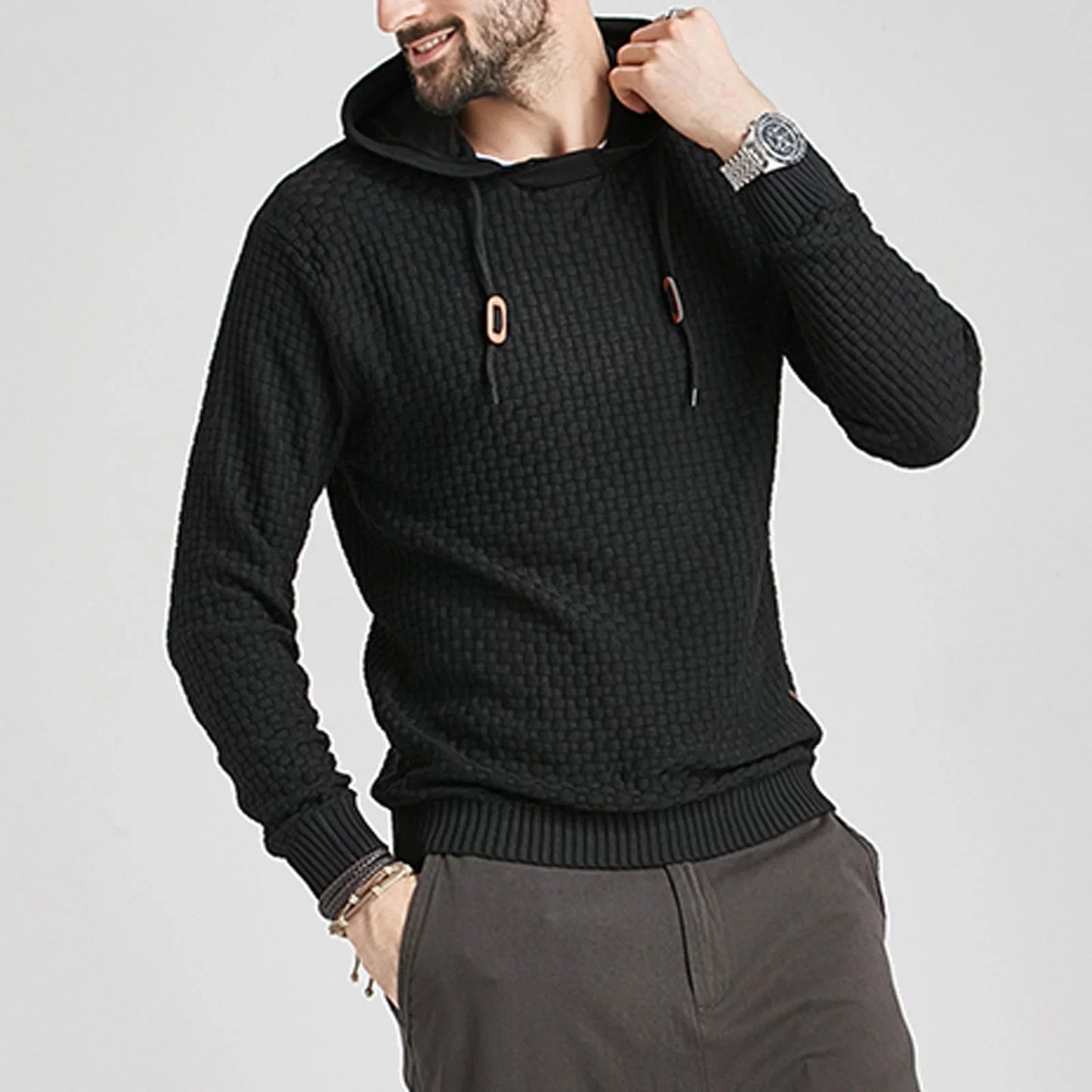 Felpa Uomo Resistente con Cappuccio e Manica Corta