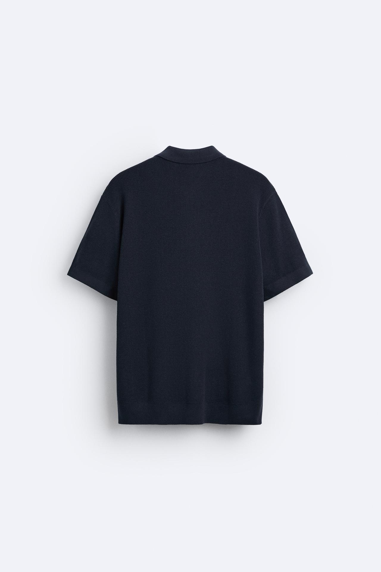 Polo Uomo Maglia Lavorata con Zip Slim Fit