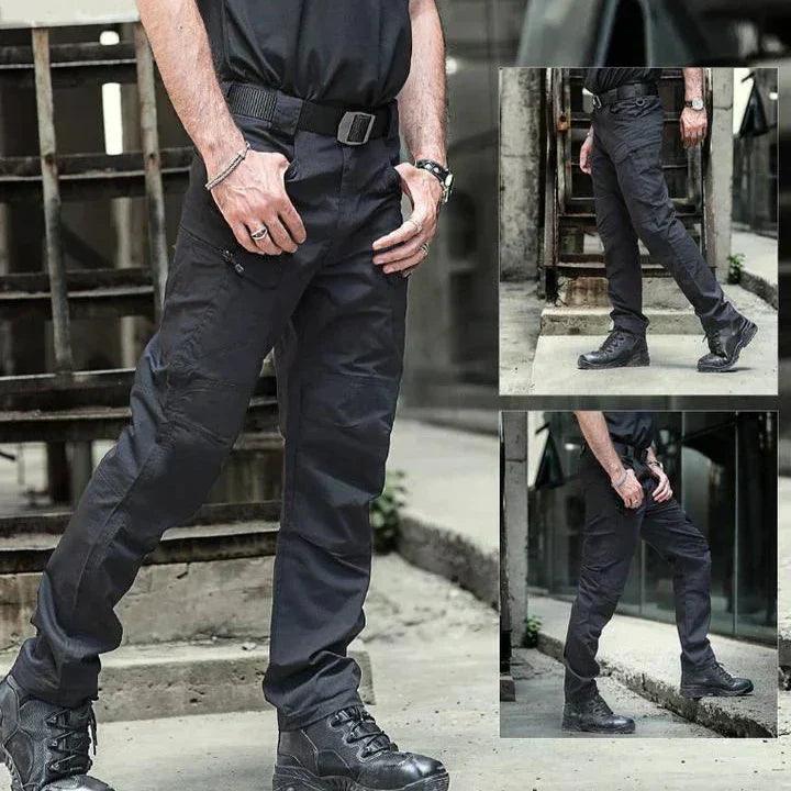 Pantaloni Cargo Uomo Tessuto Elasticizzato Lunghezza Completa
