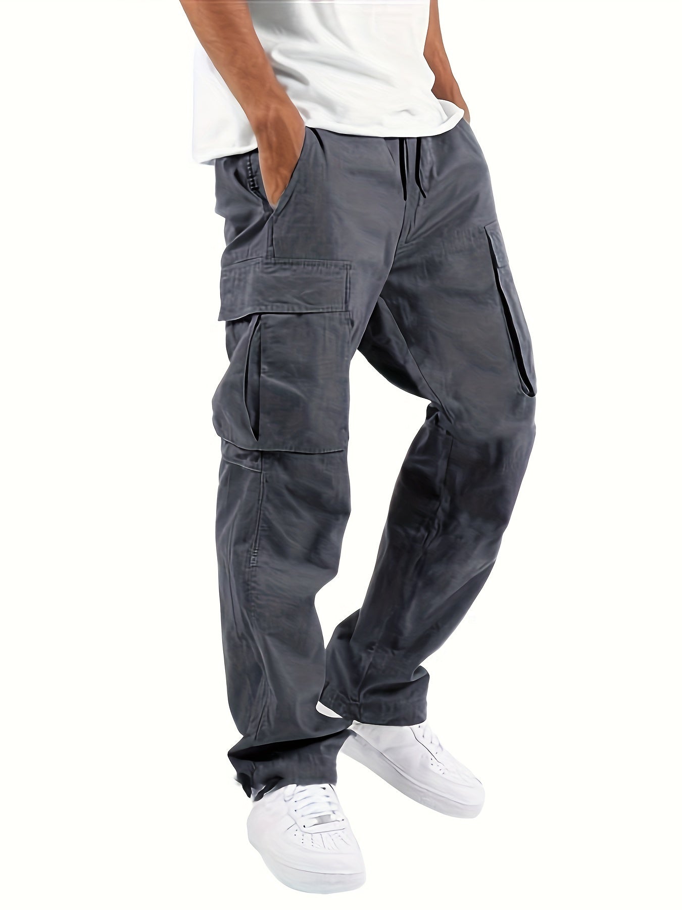 Pantaloni Cargo Uomo Baggy Lunghezza Lunga