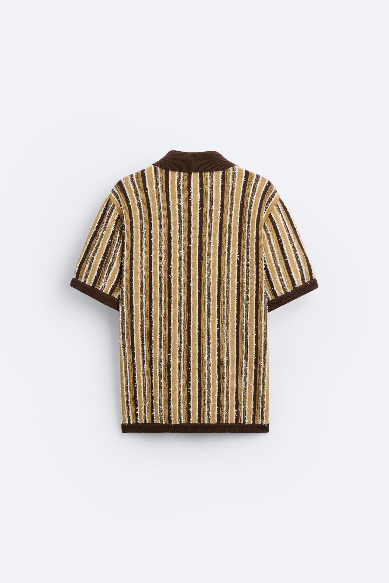 Polo Uomo in Maglia a Righe Stile Retrò